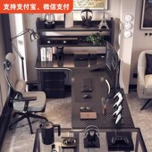 转角电竞桌拐角式 电竞房一体桌电脑桌卧室家用桌子房间l型书桌