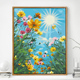 数字油画diy填充油彩画清新治愈花卉手工自己画涂色丙烯画格桑花