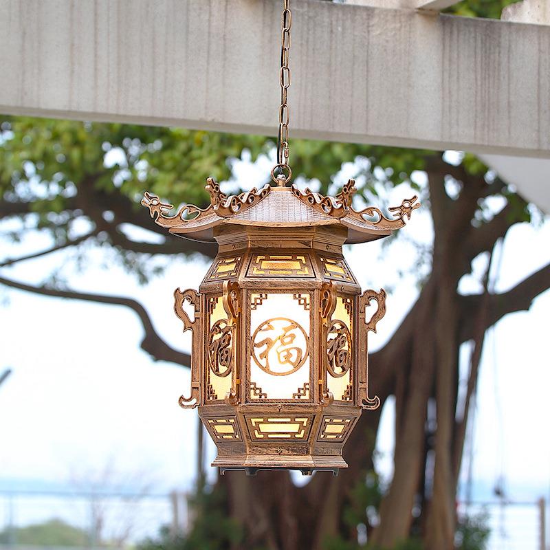 外屋檐吊灯凉新中式园复古大门花XHJ-TY60走廊亭子户防水阳台亭室
