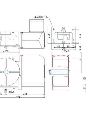 台研TKA-50TKA-250nc2高c精分度盘第四轴数控卧式电动分度盘