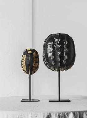 创意摆件桌乌龟甲壳树脂CF115024艺品摆饰室内装工摆件面装修饰品