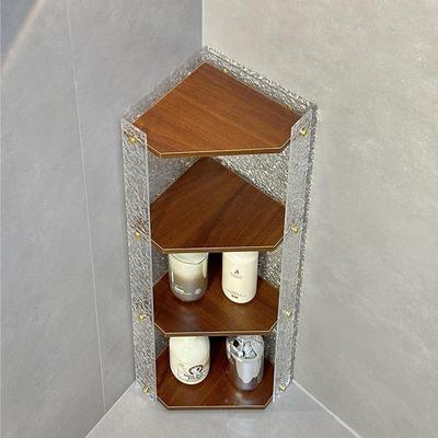 亚力收纳三角置品物架YIK多层洗漱用靠墙落地一体架卫生间浴克室