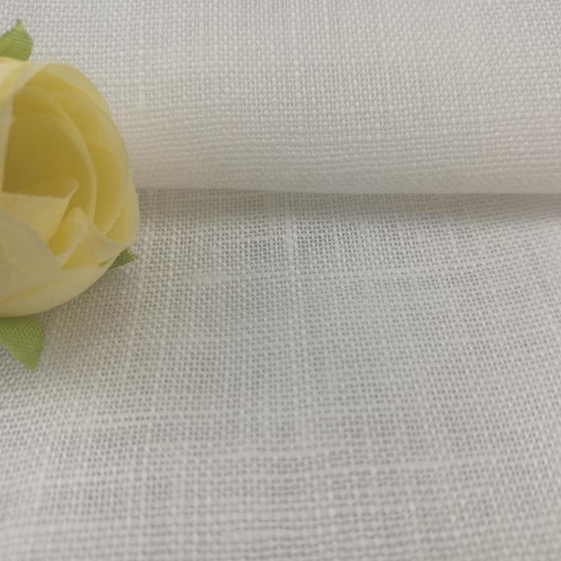 砂亚麻服装布料10IQA1纯亚麻衬衣女料士面14支砂洗亚麻面料洗布