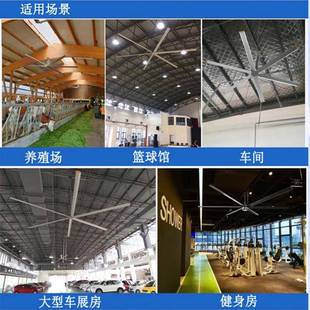 21-厂7.3米工温业大风扇球场50533工房车间仓库降大型永磁工.业大吊扇