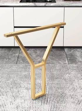 桌新款BUR不锈钢桌餐腿Y支架单边腿岩板吧台脚台腿岛台型金属支撑