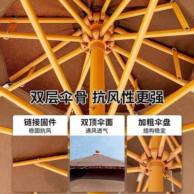 户外伞庭16258院室外大太阳伞露天户花园中柱伞伞阳台桌椅遮摆阳伞外摊