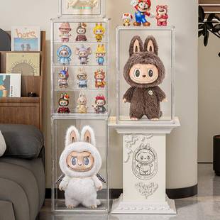 60量C整M超大容大天使尘展633示收纳盒积木防跑车模型展示叠放理