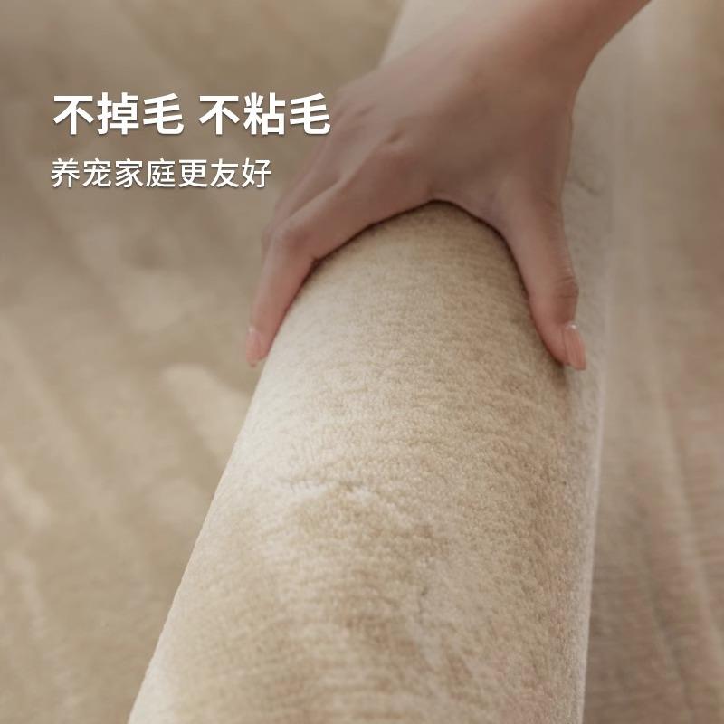 胶新款防抗污高端WVV水轻奢香槟色地毯客厅无可水洗防抓透气环猫