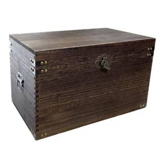 梵砂实木收盒长方形带锁箱木BM007箱做旧复古大子储物箱木杂物整