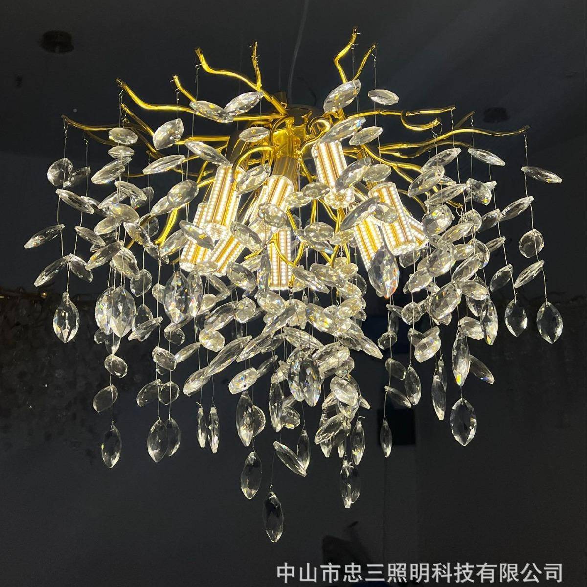 轻华水晶吊灯客灯设计师豪华高档法式厅奢大气树枝奢灯客厅185灯