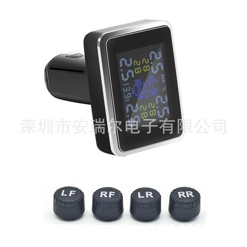 TMS胎测四轮独显示胎压监测器点烟器胎压P730监测显示无线压侦器