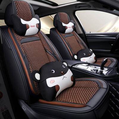 夏季冰丝汽轩车坐骐垫利豪GS达逍客奇帝骏天籁逸219全包卡通座椅