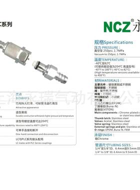NCZ928|RPLC系列不锈钢快速接头穿板宝塔公4200442005头4-2006