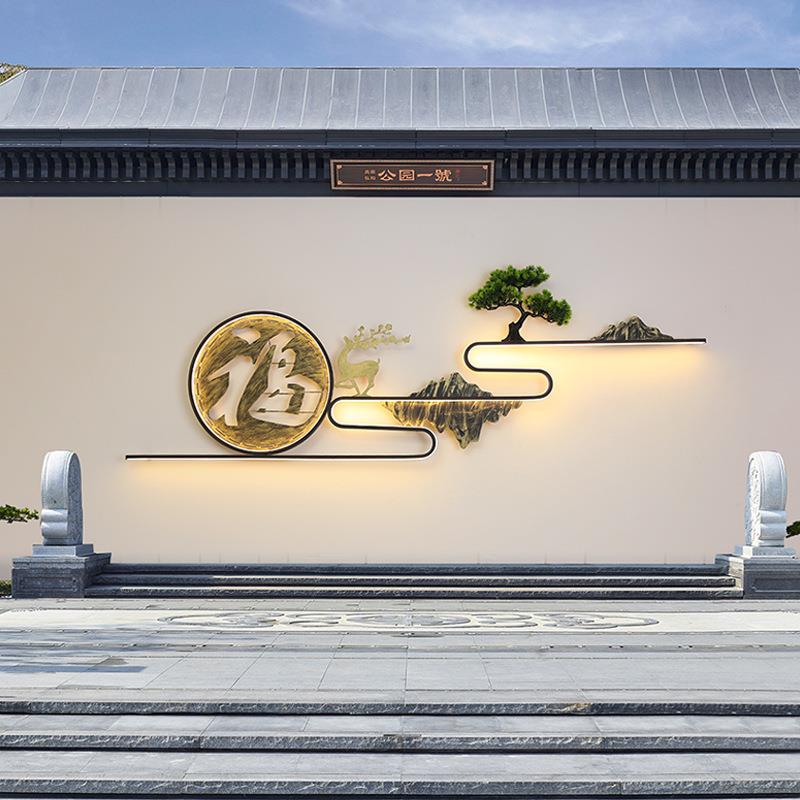 太能户阳灯外饰新中式别墅庭院灯凉亭影468壁墙装灯室外防水景观