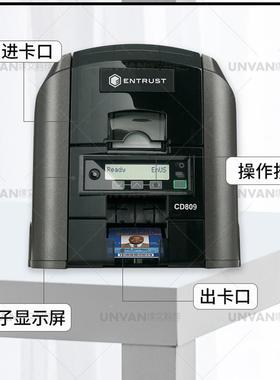 ENRCD800单TUST0DATACARDCD80单双面证卡打印机校园卡社保卡员工