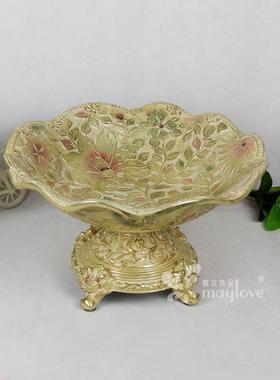 欧式简约清果新意奢华树脂创水摆件客170025厅家居装饰品水果碗摆