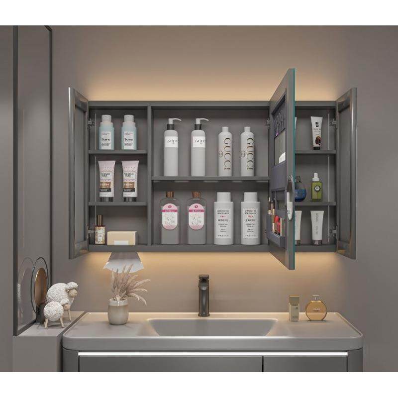 实智能浴室架镜柜挂墙木式卫生手间浴室镜洗间镜子置物收纳储144,家装主材,浴室镜,淘宝优惠券,粉丝福利购,淘宝优惠卷