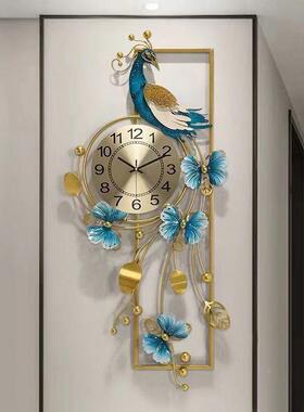 VAV中式钟表客厅家用创意气静装饰大时钟艺音术时尚轻挂奢钟餐厅