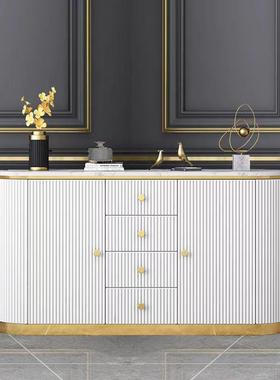 轻奢岩板边17372柜现代简约茶水柜餐烤柜漆厅酒柜储物客厅靠墙餐