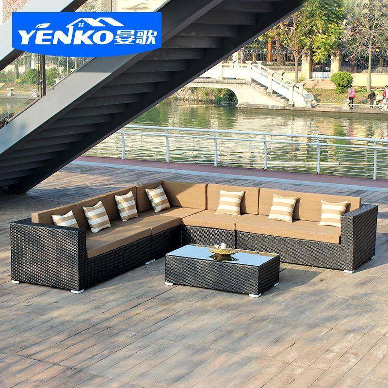 合户外沙发院庭露台阳台三人休闲客厅组藤艺室藤椅2-06）藤外编沙,商业/办公家具,商用藤编家具,淘宝优惠券,粉丝福利购,淘宝优惠卷