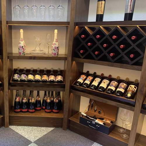 新品创意现红架摆件实木简代约红酒展示架商用酒瓶F5M5SJ87架酒红