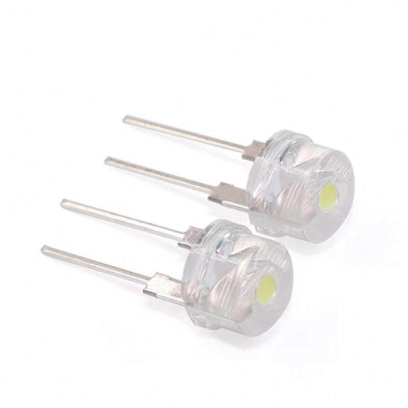超高8MM草帽LED灯珠0草.5W/0.75W白光F亮8帽无品牌/光发二极管直