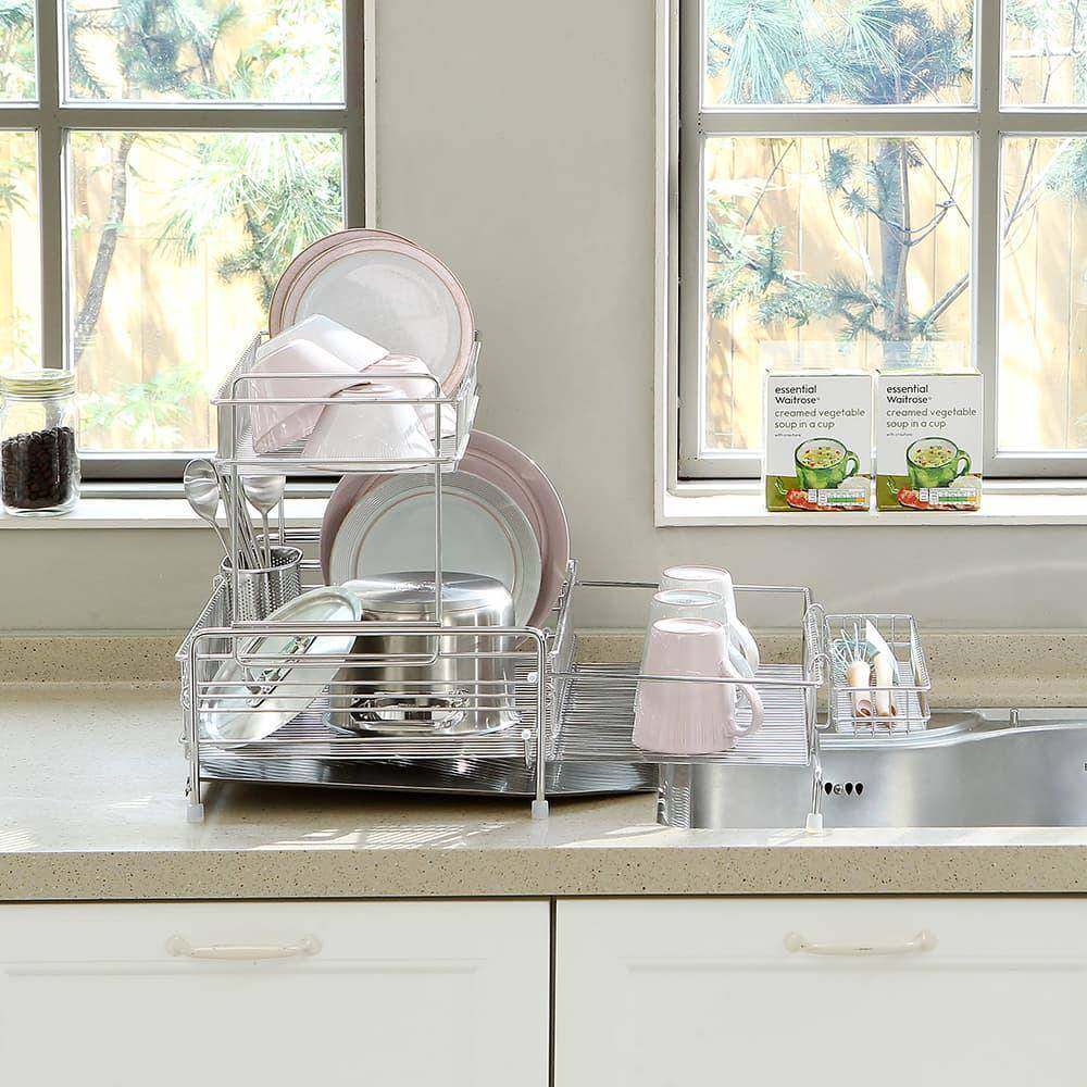 不锈钢EBS双层沥水篮长形水槽厨方水房沥水碗碟篮可伸拉沥架,厨房/烹饪用具,抹布架/厨房清洁收纳架,淘宝优惠券,粉丝福利购,淘宝优惠卷