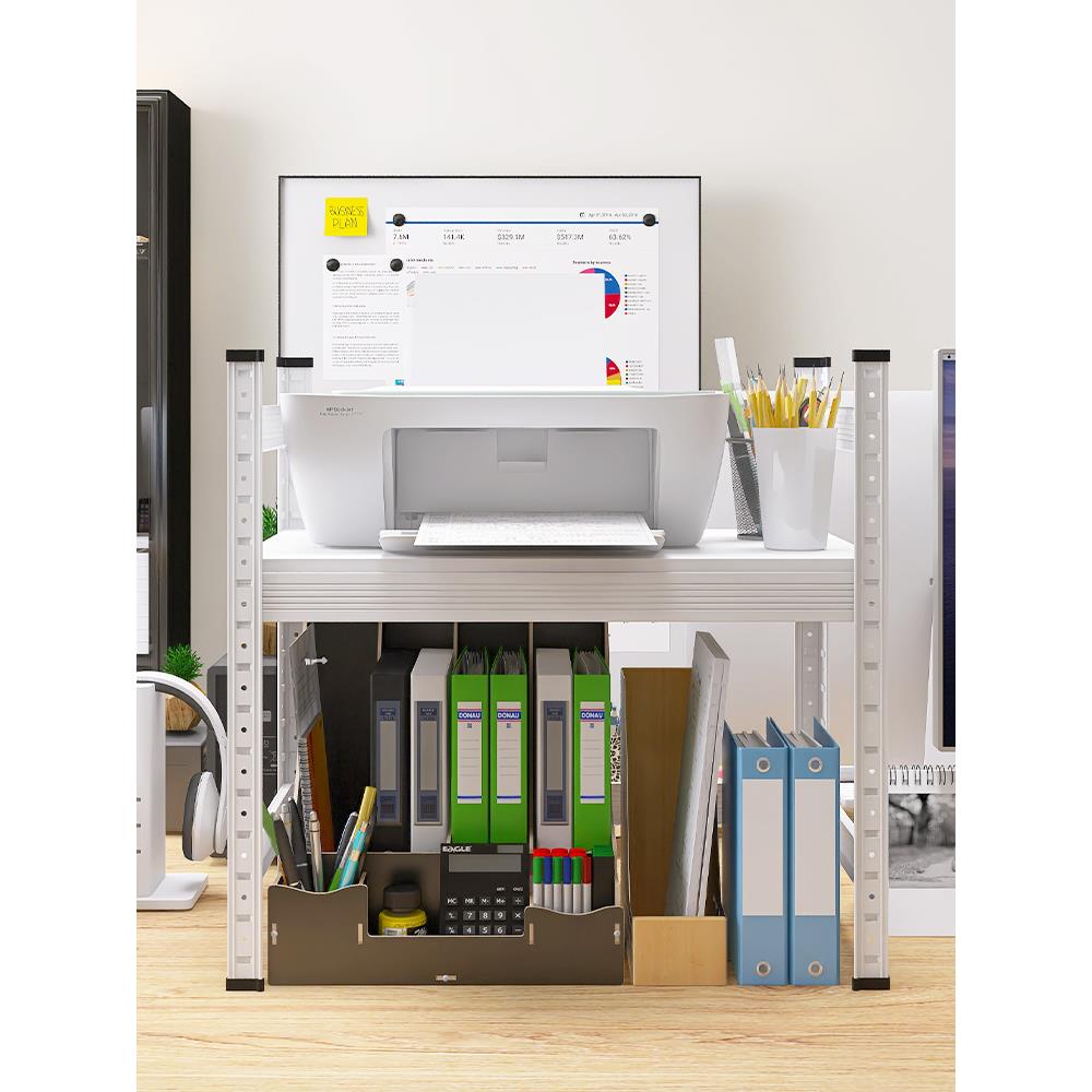 fc子打印机置物架桌面司收办公桌公办公纳室桌YLD上复印机架钢制a