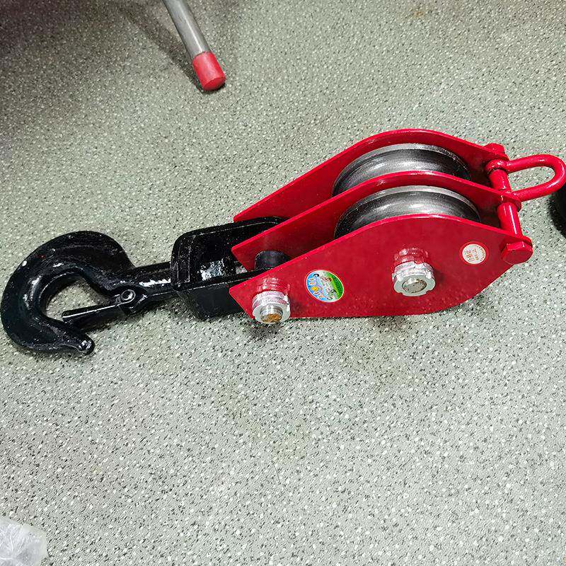 轮滑车三轮滑钩轮重无品牌/吊钩吊环多轮起双双环滑轮组钢双丝绳
