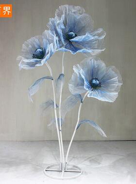 真丝摄花橱窗美CD100876陈摆件纱花饰t台装礼场景布置婚路引商场