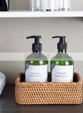 样板房卫生间室浴架层装饰品HRY组合摆沐浴件液分装瓶护肤品毛巾