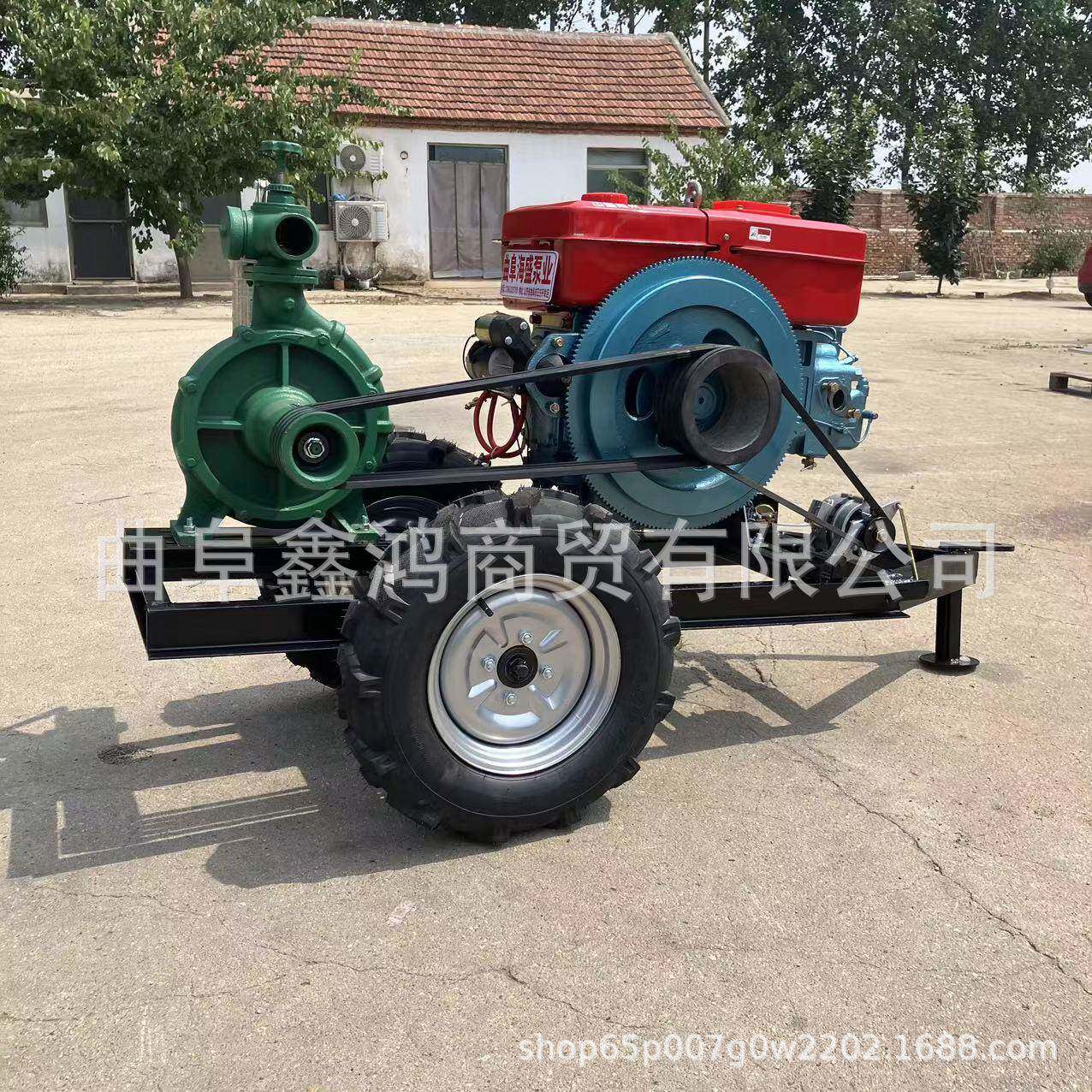 水4冷无品牌/油带动寸高压泵快高扬程水上柴水高扬泵大面积喷灌泵