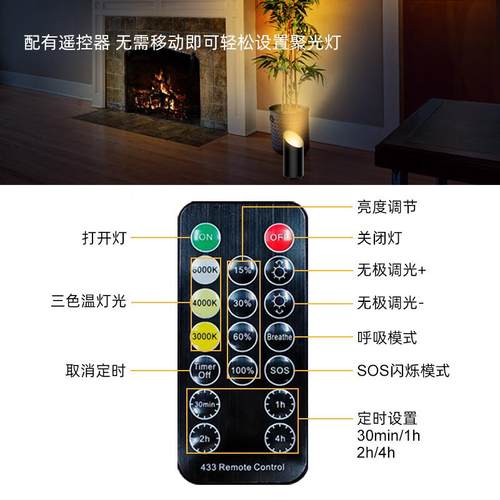 跨光境新品led聚灯室灯内地灯向上照HJCL180画板脚踏开关装饰植物