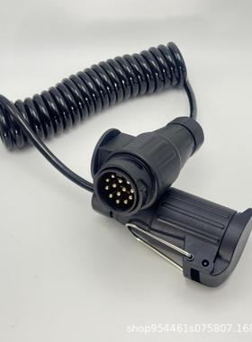 延13芯13芯拖车连接线12V转拖车弹房簧线车欧式线束拖车长QR2123