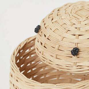 手藤编小工恐3899龙玩篮宝宝玩具装具饰储物篮摄影道具然天藤编织