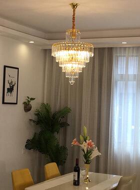 现代E约LD水晶餐厅吊灯小客厅卧室书房黄色晶小餐吊家用334灯水简