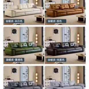 意式极简沙发客厅小户型豆腐奢53470古块轻现代复云棕色直排帆沙