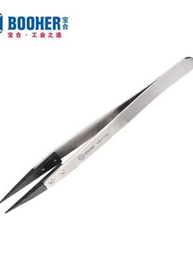 1宝QKC合Boohe0r防静电碳纤维尖头镊子M