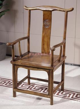 18款圈实木椅太师椅茶37263椅主人椅中式椅三件套官帽椅旭禅围椅