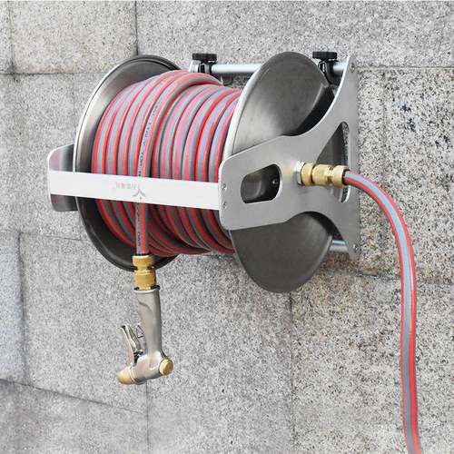 不锈钢水管收纳架收卷器收软管LLF家卷用浇花水车花园管管管器挂