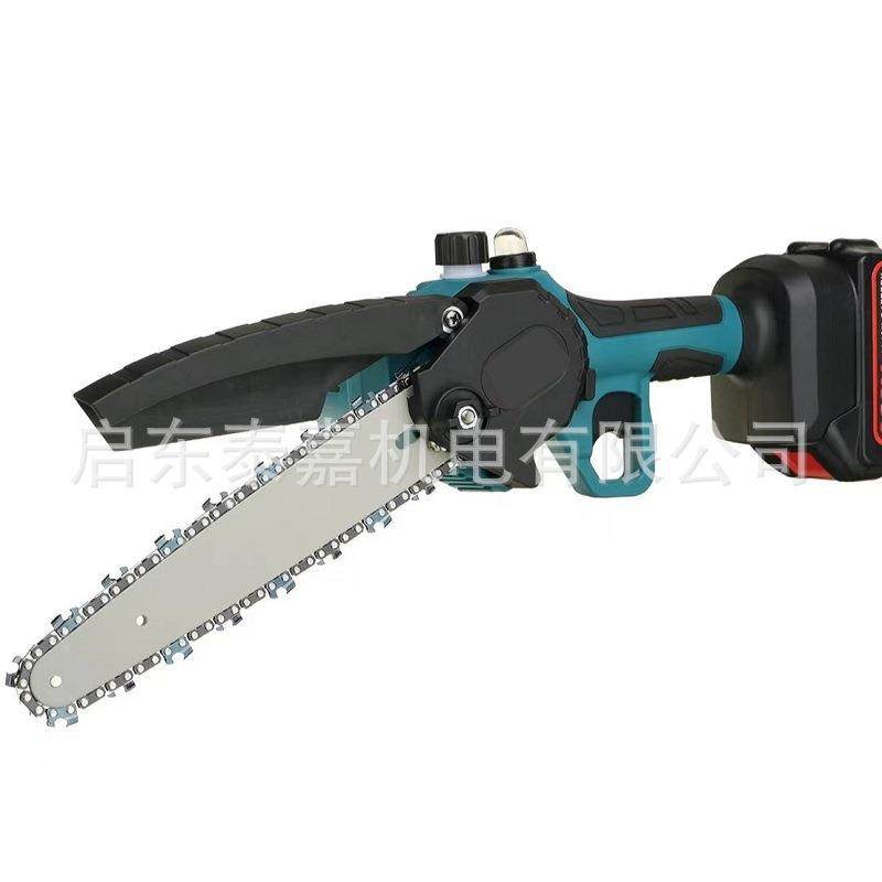 大功率电充电手提dj式链电锯无线小型伐木单手锯砍修树枝锯锯手锯
