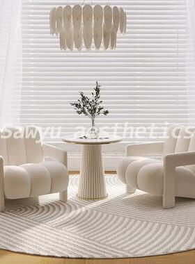 奶油简约实风格厅OXR单家用卧室人椅沙发木休闲懒人躺椅接待客洽