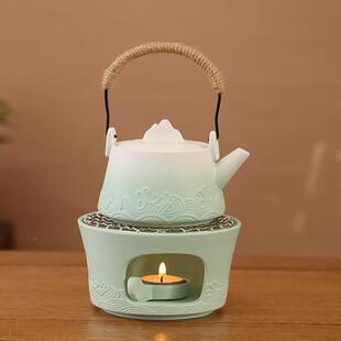 陶围炉煮茶提梁壶小套煮组粗渐变温茶器家用TMR新式蜡烛茶器中暖