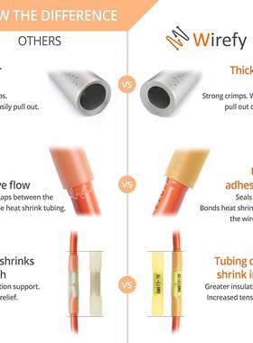 Wirefy180对474PCS热收缩接连接器套-船用级线对接接头连接件器