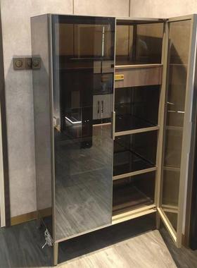 代轻37984奢极简厨房多层餐边柜子储柜柜物置物餐具现柜铝合金橱