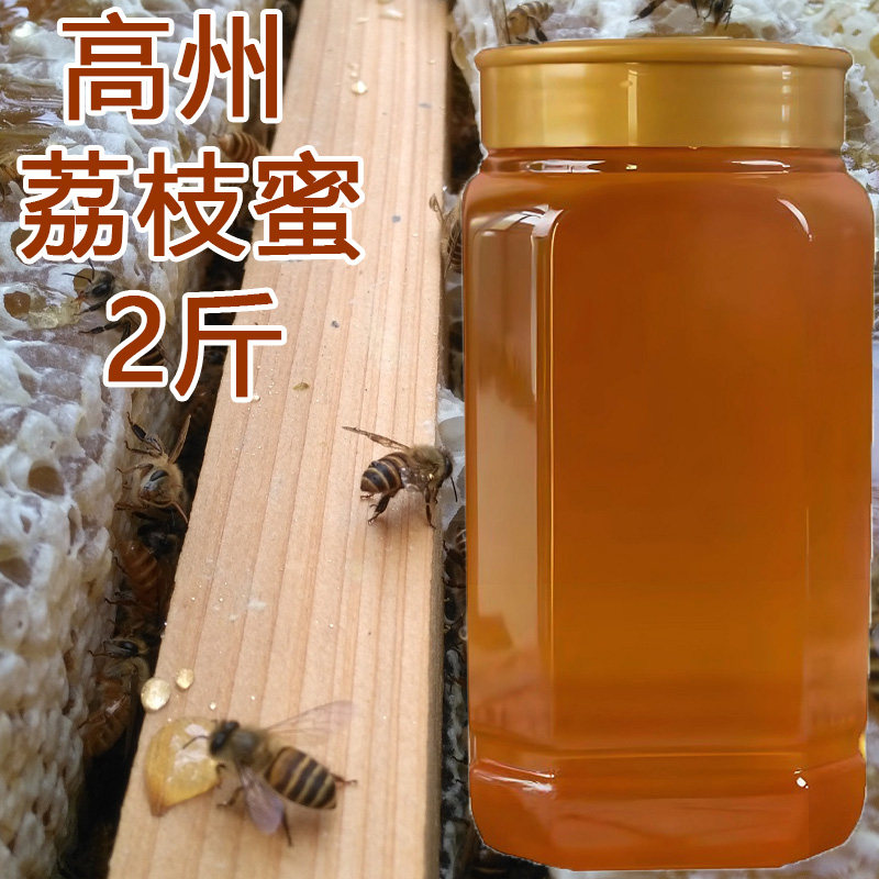 高州正宗荔枝蜂蜜真蜜蜂巢野生春天大自然土蜂蜜食品级瓶装不添加