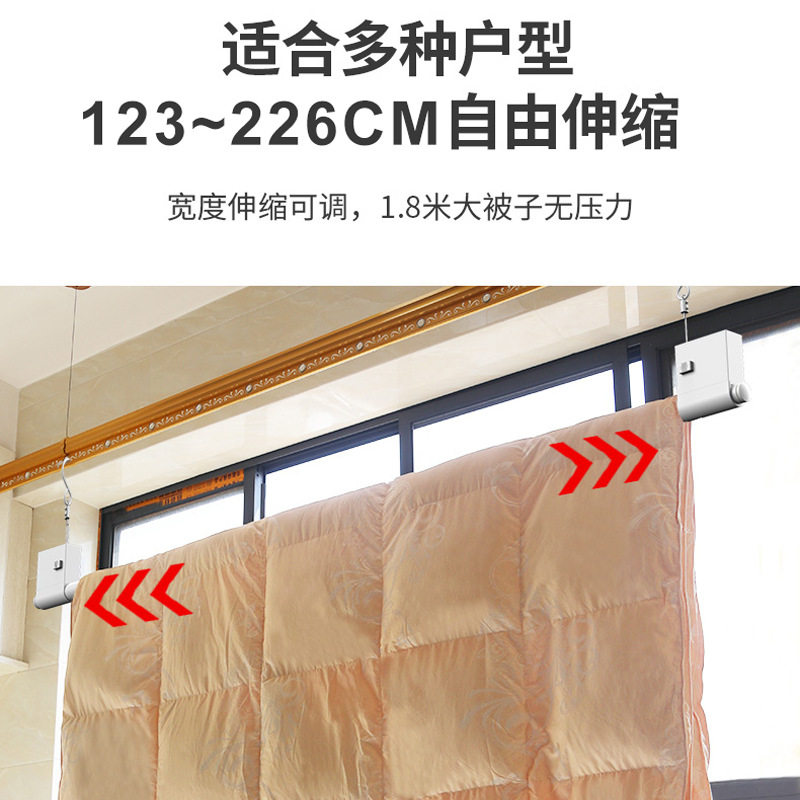 阳台伸缩晾衣架落地折叠室内晾衣杆可升降型凉衣架晒被子架伸缩杆