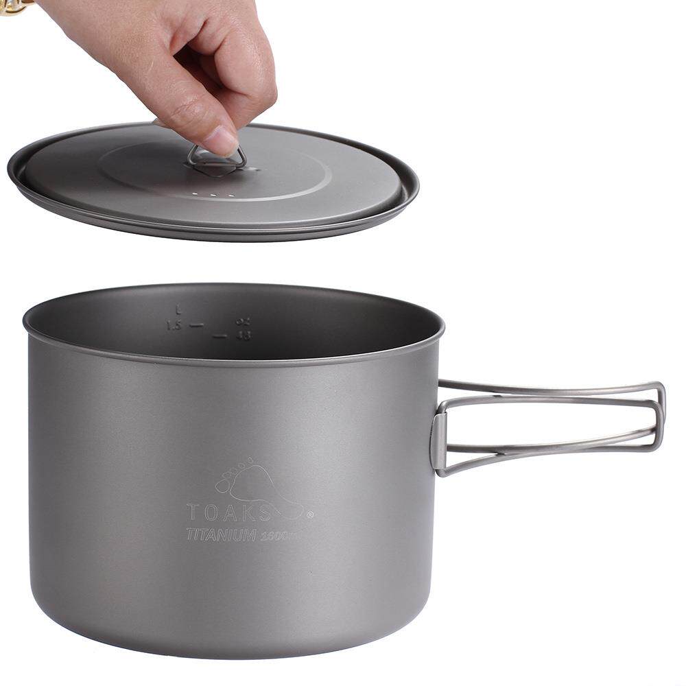 千橡树TOAKS钛杯炊具钛锅户外单人锅轻量化钛杯POT-16001600ml