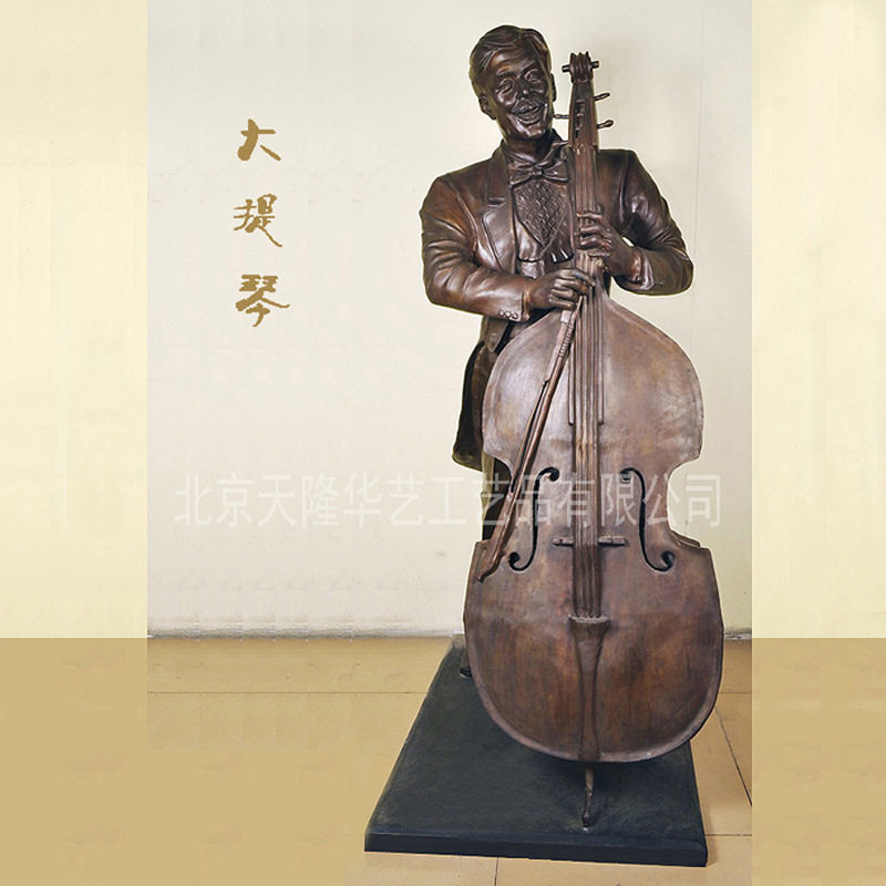 欧式音乐人物铜雕大提琴铜雕人物摆件欧式庭院摆件园林人物铜雕摆
