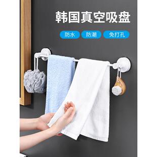 THB530DEHUB吸盘毛巾杆简约时尚款式吸盘毛巾架530毛巾杆-白色